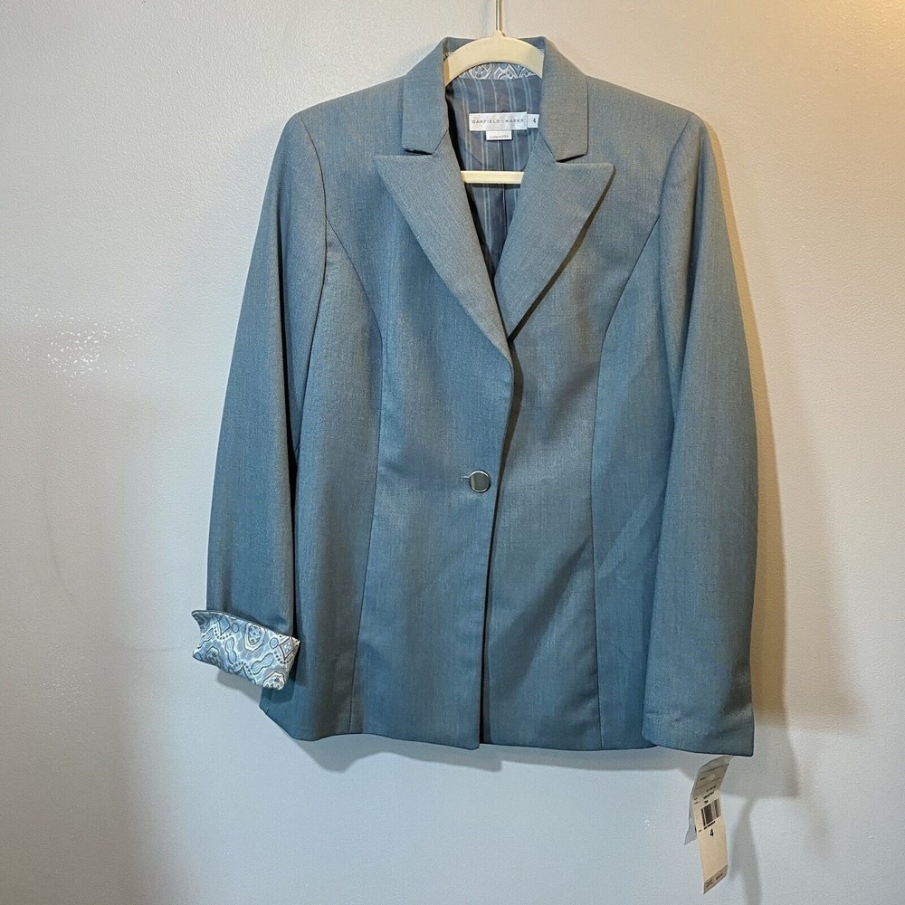 NWT Garfield & Marks Arden Jacket Women’s Blue Green Blazer 4